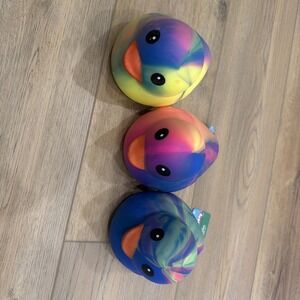Sunny Days Jumbo Squeezy Duck – Tie-Dye Squishy Stress Relief Toy New (LOT OF 3)